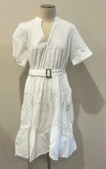 Who What Wear White Mini Dress with Belt