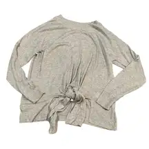 3/$15 WESTBOUND grey knotted front sweater