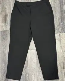 Halston Women's Black Split Hem Techno Twill Dress Pants, Size Large