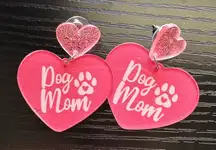 Dog Mom Heart Earrings