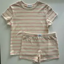 Parke (2 Piece) Summerland Striped Set: Cotton T-Shirt and Mini Short NWT