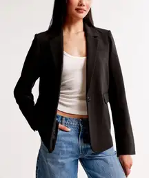 NWT Abercrombie & fitch black classic suiting blazer jacket