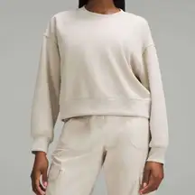 Lululemon Softstreme Perfectly Oversized Cropped Crew Mojave tan size 12