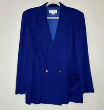 Christian Dior  Separates Vintage Blue Double Breasted Women’s Blazer Jacket