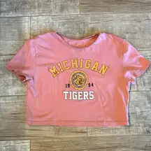 Full tilt, Michigan tigers cropped baby doll tea