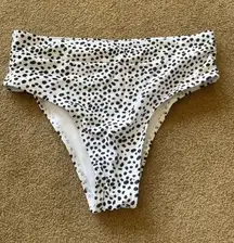 Shein Dalmatian Print Bottoms Bikini High-Waisted
