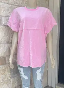 NWT Boutique Pink Short Sleeve Tee Fantastic Fawn Womens Sz Large