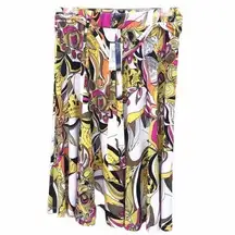 2007 Grace Elements Parrot Geometric Artsy Swing Skirt Size Medium