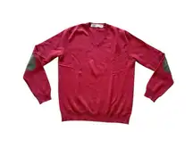 Dondup Sweater Cashmere Merino Wool lamb elbow leather patch Size L man