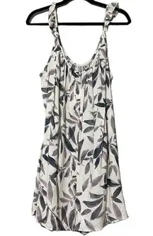 Ces Femme size large linen blend shorts romper tan floral print with pockets NWT