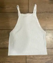 White Crop Tank Top