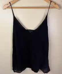 Nili Lotan Kerry Linen Black Camisole Tank Size Medium BRAND‎ NEW Flowy Classic