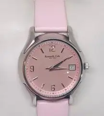 Kenneth Cole New York date Watch 33mm Womens Pink dial leather 30M WR running