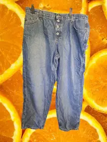 Riveted by Lee Button Fly Baggy Jinco Y2K Style Carpenter Jeans Size 18