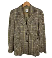 Cabi Pastime Plaid Blazer Jacket Size 4 Academia Career Business Fall Preppy‎