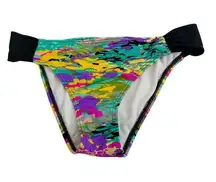 Reef Bikini Swim Bottom Green Purple Hipster Size S