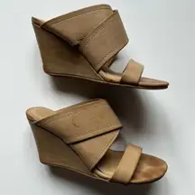 Reaction by Keneth Cole Ava Rita Tan Slide Wedge Sandals Woman’s 9M
