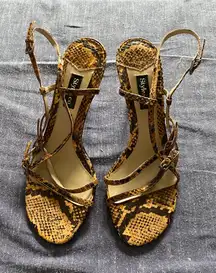 Style & co  Gold Color Snake Sandal 7.5M