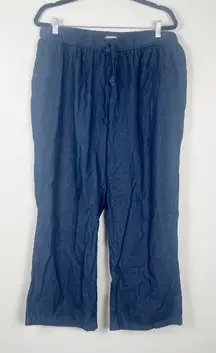 Women Within Women's Cotton Elastic Waist Pants Blue‎ Sz 20WP