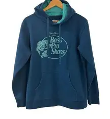 Bass Pro Shops Hoodie Women's Medium Blue Sweatshirt Logo