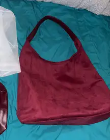 New Suede Burgundy Shoulder bag