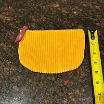 Ipsy corduroy cosmetic bag maroon & gold