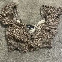 Cheetah print crop top