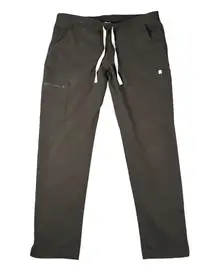 Figs Womens XS Technical Collection Scrub Cargo Pants Black Drawstring Pockets