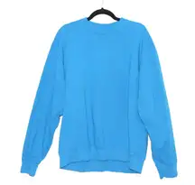 Sporty & Rich Plain Bright Blue Crewneck Sweatshirt Pullover Size Large