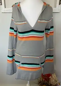 Vintage Roxy Y2K-era hooded knit sweater