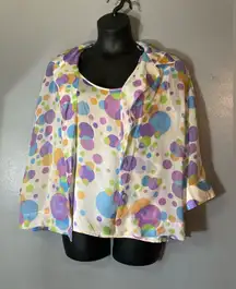 Bob Mackie Wearable Art Multicolor Polka Dot 2 piece