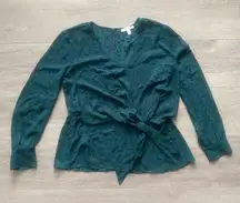 NWT Chelsea28 Green Ponderosa Leopard‎ Size Large