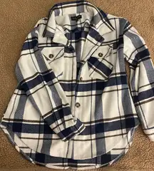 Blue and White Shacket 