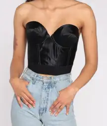 Vintage 90’s wonderbra black corset‎ top low back
