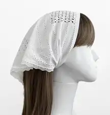 White cotton headscarf 