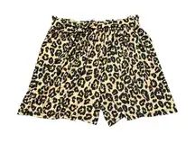Simply Southern Leopard Print Shorts with Tie size L-XL