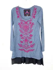 JOHNNY Was Embroidered long sleeve T-shirt