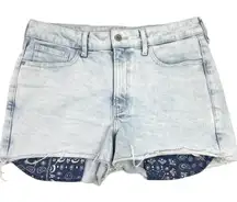 Old Navy‎ OG Shorts Womens Size 12 Light Wash Denim Summer Boho Festival Beach