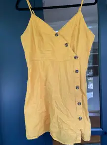 Yellow Button Detail Sundress