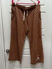 Nick & Nora Brown Star Western Cowgirl Lounge Pants Pajama Pants