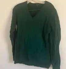 Lands end v neck sweater large