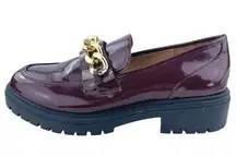 NEW INC International Concepts Burgandy Chain Platform Slip On Loafers Shoes 10M