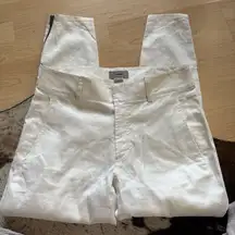 HELMUT LANG White Pants Ankle Zipper Size 0