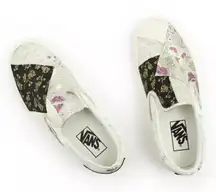 Vans Slip-On Brocade Patchwork Sneakers Women’s 5.5 White‎ Skate Shoes Casual