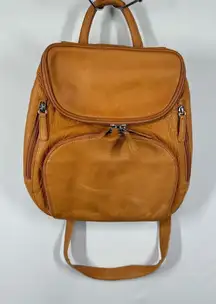 Osgoode Marley convertible backpack Crossbody Pumpkin Color leather bag ￼13x11"