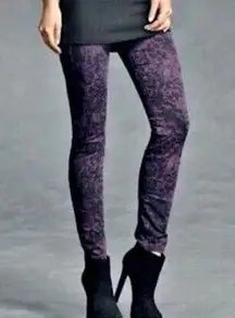 CAbi  8 Twilight Kinny Jeans Purple and Black Pants