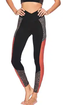 Sport Legging Black Leopard Size Small