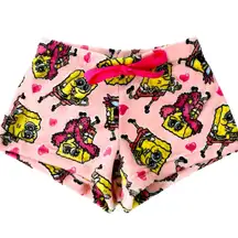 SpongeBob Pink Diva Plush Shorts in Size Large NWT