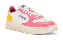 Autry Pink + Marigold Medalist Super Vintage Lace Up Sneakers - Size 38