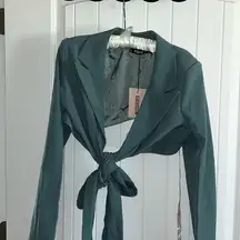 NWT Missguided Tailored Wrap Crop Blazer